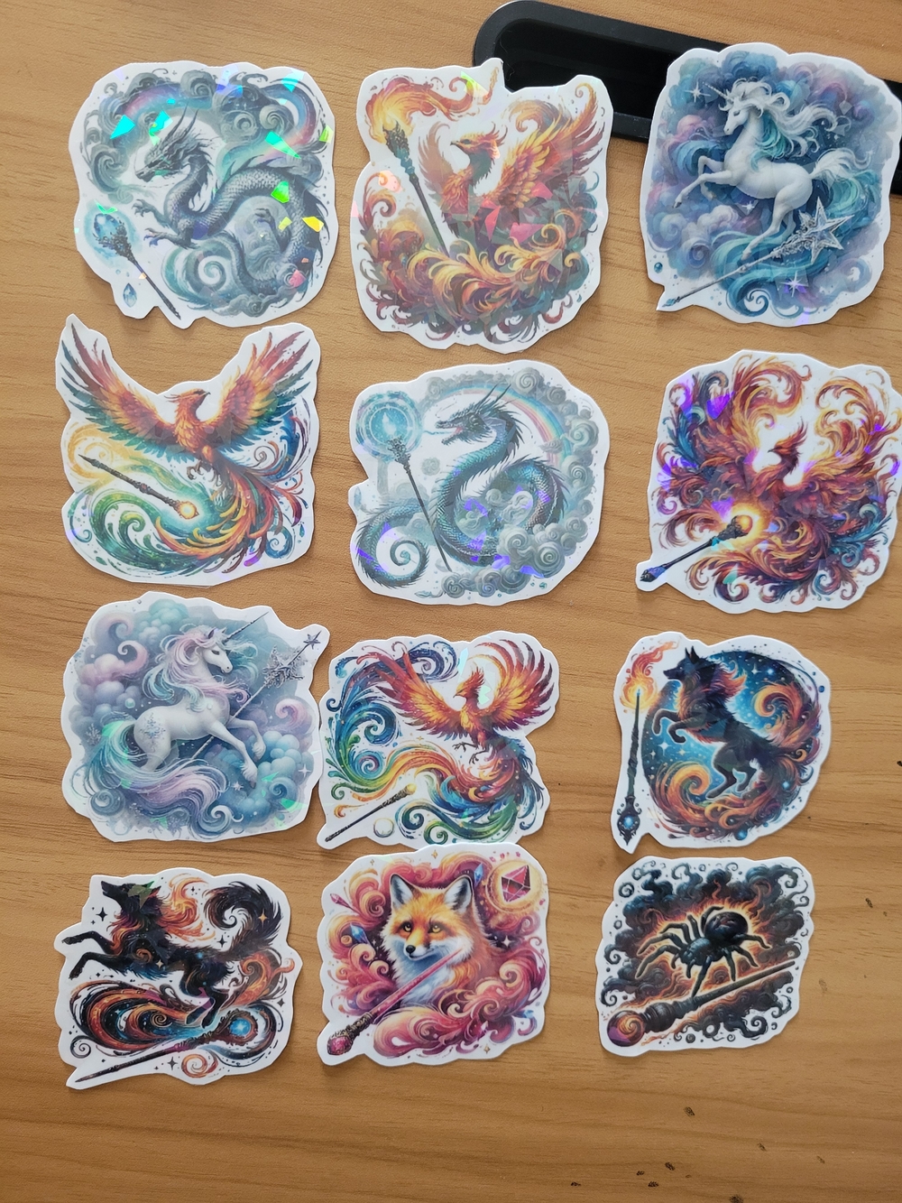 🌹New🌹Hand Crafted Multicolored Fantasy Creature Sticker Set